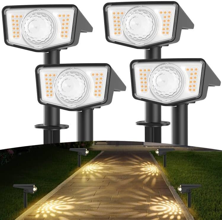 LED Spotlight Outdoor,Low Voltage Landscape Lighting IP65 Waterproof With US Plug, 3000K Warm White Outdoor