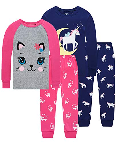 Dolphin&Fish Boys and Girls Soft Pajamas 100% Cotton Toddler Pjs Long Sleeve Kid Sleepwear Sets