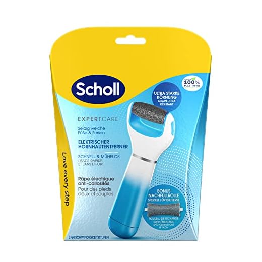 Scholl Expert Care eeltverwijdering voor zijdezachte voeten, elektrische eeltverwijderaar snel en moeiteloos (met zeemineralen rol voor nauwkeurige resultaten, 1 apparaat inclusief rol) 1 stuk (1