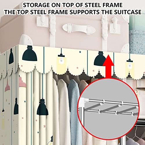 Penderie portable en toile pour optimiser le rangement des petits espaces de nuit - 4