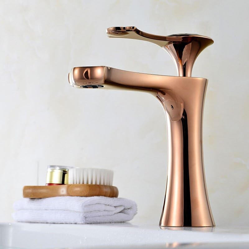 Mitigeur de lavabo monotrou chromé pour eau chaude et froide de salle de bain