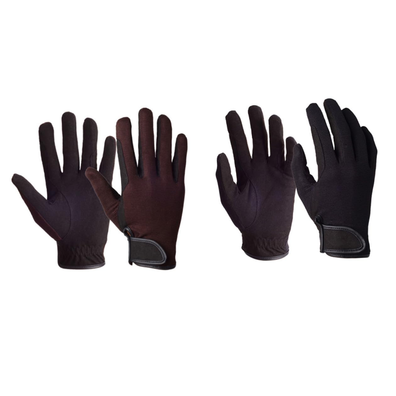 UKCOCO guanti da equitazione guantini palestra adulto addensare i guanti caldi cavallo guanti neri guanti invernali formazione addestramento equestre guanti per l'equitazione Black