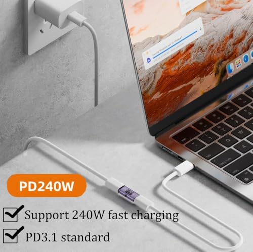 Image of Tobo USB C Female to Female Adapter - 240W Type-C to Type-EPC Mini Connector | 80Gbps Data Transfer | 16K 60Hz Video Support | Fast Charging Display Dock Extension TD-1591CC
