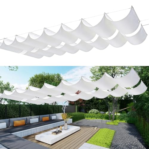 Voile d'ombrage rétractable blanc 145x200 | Solution anti-chaleur et UV pour petit balcon