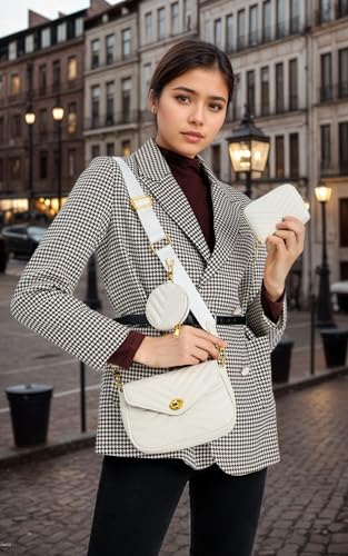 Image of JEEHAN Quilted Crossbody Bags for women Designer Shoulder Handbags Small Purse