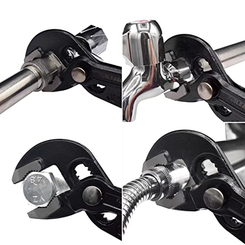 Tooleague Heavy Duty Water Pump Pliers, Large Plumbing Pliers, 16-Inch Groove Slip Joint Set, Push Button Quick Adjustable Pliers #TOP1