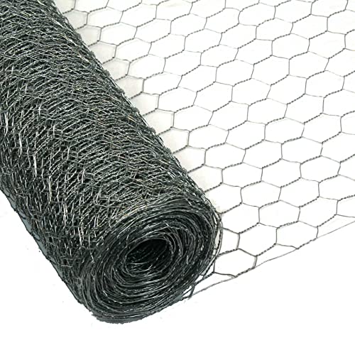 Garmix Sechseckiges Geflecht | Zaun für Hühnerstall, Kaninchen, Laufstall, Garten, Eisendraht, 0,8 mm, verzinkt…