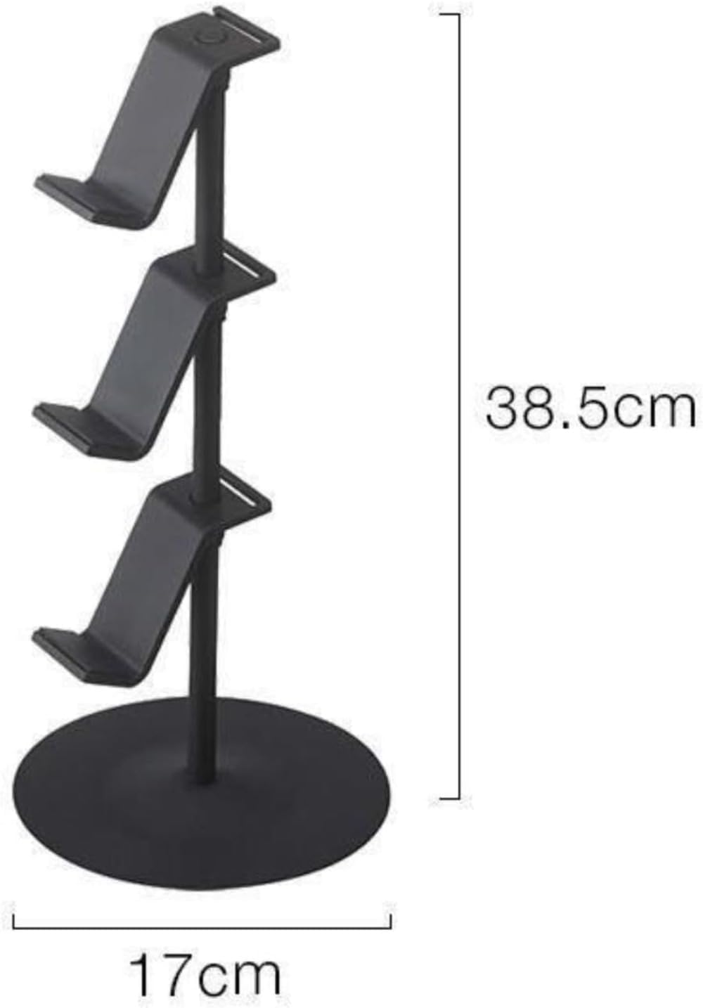 デスクトップ収納スタンド ゲームコントローラー ヘッドホン リモコン 多段収納 ブラック 頑丈で耐久性あり (ブラック,よんそう)