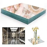 JASANMAXMIRROR 12Pcs 12inch Square Mirror Plates, Gym Mirrors, Edges Polished, Square Mirrors for Ce
