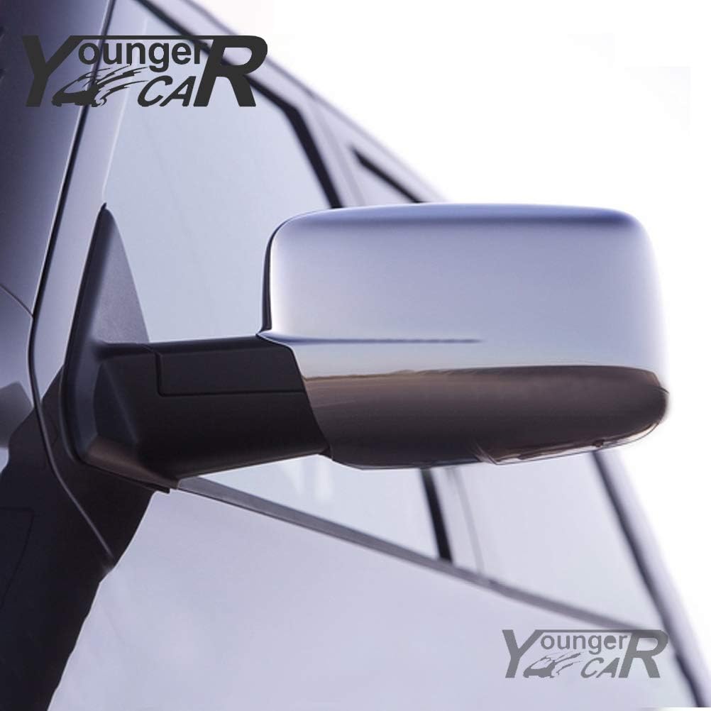 YOUNGERCAR Chrome Mirror Covers For 2009-2018 Dodge Ram 1500/2010-2017 RAM 2500 3500/2019-2023 Ram 1500 Classic Mirror Protector NO Towing W/O Turn Signal
