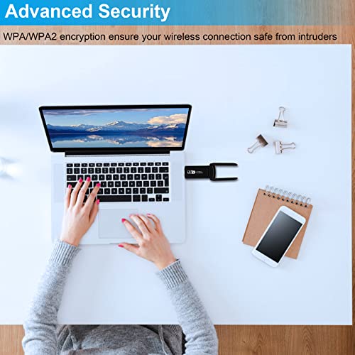 Netvip Ac 1300Mbps Usb Wifi Adapter For Pc, Wireless Network Adapter For Desktop Wifi Dongle Dualband 2.4Ghz,5Ghz, Mu-Mimo,Usb 3.0, High Gain Antennas, Supports Win11/10/8.1/8/7/Xp, Mac Os10.9-10.15 #TOP5