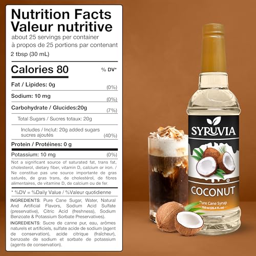 Syruvia Coconut Syrup with Pump