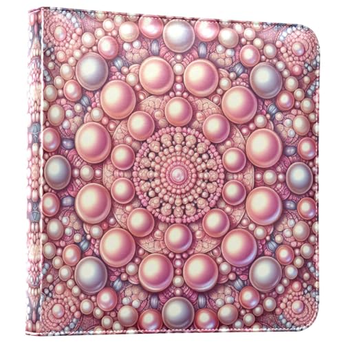 Álbum de fotos adhesivo DIY scrapbook álbum con perlas y diseño caleidoscópico, encuadernador de 3 anillos, 40 páginas, 8x10 para recuerdos miniatura 1
