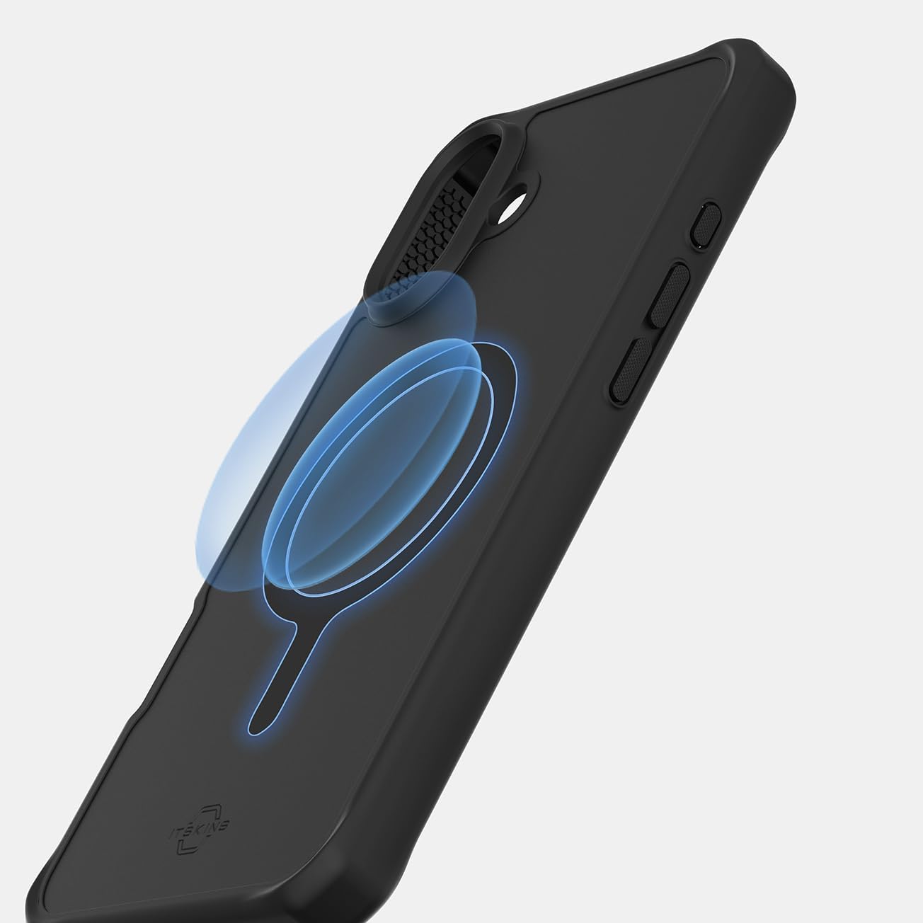 ITSKINS Hybrid R // Bold Magnetic Solid Protective Phone Case for iPhone 16 Pro, Compatible with MagSafe, Slim Military Shockproof Phone Case, Slim Hybrid Cover - Black