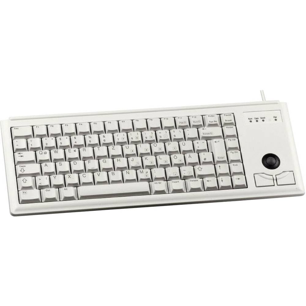 Cherry G84-4400, Tastiera Compatta Con Trackball, Layout Per La Germania (Qwertz), Cablate (Connessione Usb), 2 Tasti Mouse, Switch Meccanici Cherry Ml, Grigio - 4
