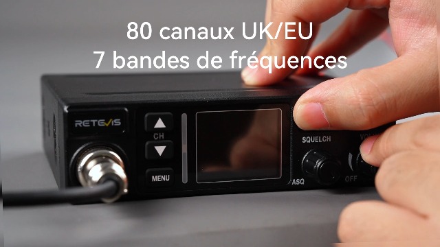 Radio CB Retevis MB63A Con Antenna, 40 Canali, 4W, AM/FM - Per Auto, Camion, Camper, Con Filtro Antirumore