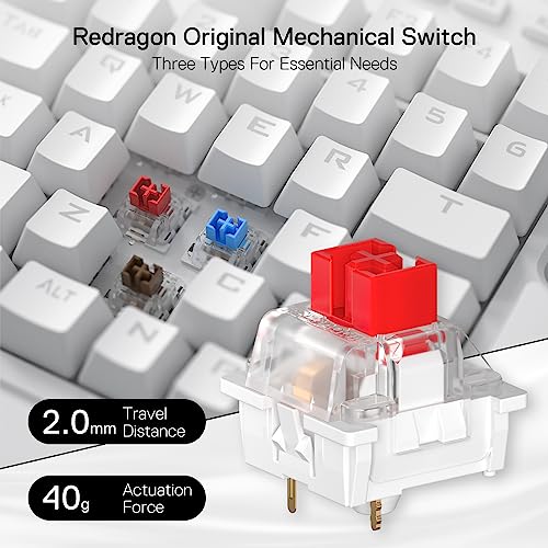 Image of Redragon K585 DITI One-Handed RGB Mechanical Gaming Keyboard, 42 Keys Type-C Professional Gaming Keypad w /Upgraded Hot-Swappable Socket, 7 Onboard Macro Keys & Detachable Wrist Rest
