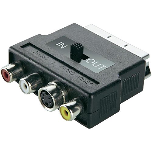 Belkin F8V3017CP - Adaptador para equipos de imagen y sonido (RCA + S-Video/Euroconector), negro