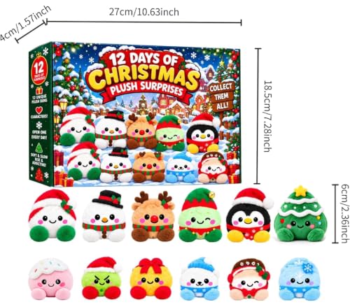 12 Days of Christmas Advent Calendar 2026 Mystery Dumpling Plush Gift Set - image 3