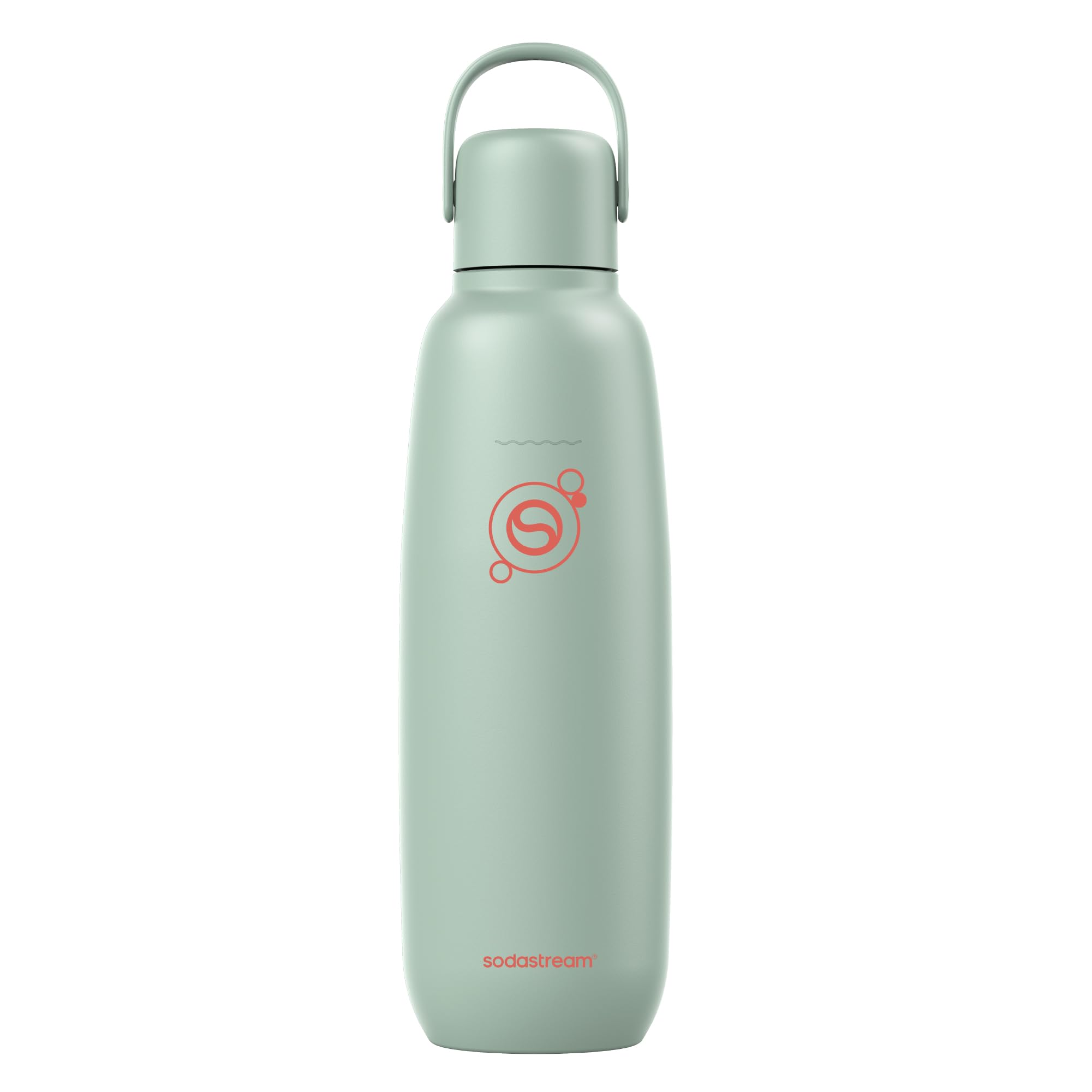 SodaStream Fizz & Go Carbonating Bottle - 0.9L - Mint Green - Stainless Steel - Leak-Proof