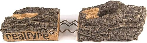 Miniatura 5 de Peterson Real Fyre - Juego de troncos de roble carbonizado de 18 pulgadas con quemador G4 de gas natural ventilado, luz de fósforo
