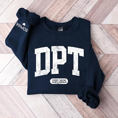 CHILLEVER Personalized DPT Sweatshirt, Custom Doctor of Physical Therapy Sweater, Physical Therapy School Graduation Gift, Healthcare Crewneck, Appreciation Week Present for Professional Worker2