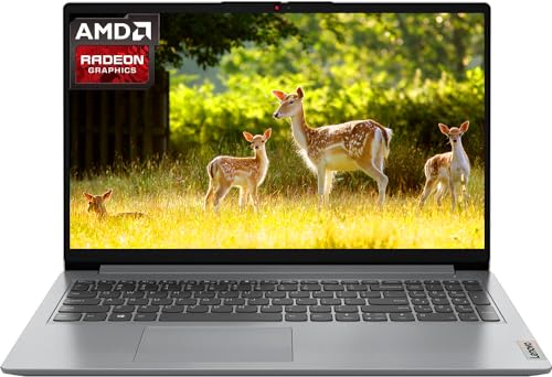 Lenovo IdeaPad 1 2024 Laptop para estudiantes de 15.6 pulgadas, procesador AMD Athlon Silver 7120U, 4GB LPDDR5 RAM, 128GB SSD, AMD Radeon Graphics, Wi-Fi 6, antirreflejos, Windows 11 Home S, lector de