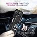 LeYi for Samsung Galaxy A12/M12 Case and 2 Tempered Glass Screen Protector and 2 Lens Camera Protector,Ring Holder Military Protective Shockproof Tough Armor Hard Phone Cover for Samsung A12 Black