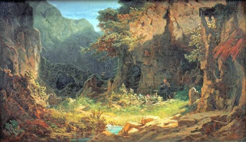 Art reproduction impression d'affiches Carl Spitzweg Violent Herwith toile
