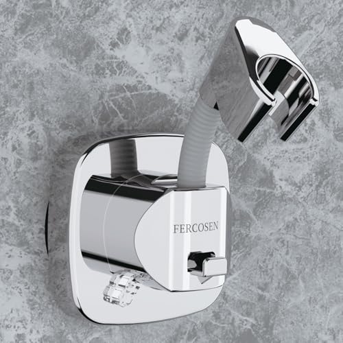 FERCOSEN 360° Drehbar Duschkopfhalterung mit Saugnapf | 10 kg...