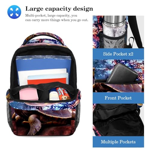 Sac à dos Art Tortue étoilée Galaxie pour transporter les cours du collège au lycée