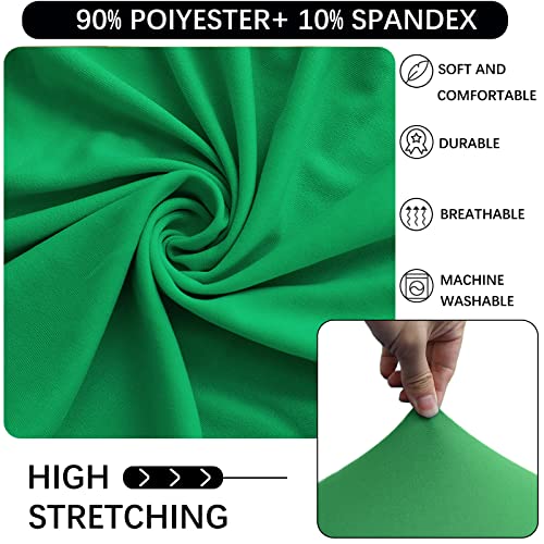 Image of Cocktail Table Covers - 2 Pack 24 inchx43 inch Fitted Highboy Table Cloth - Green