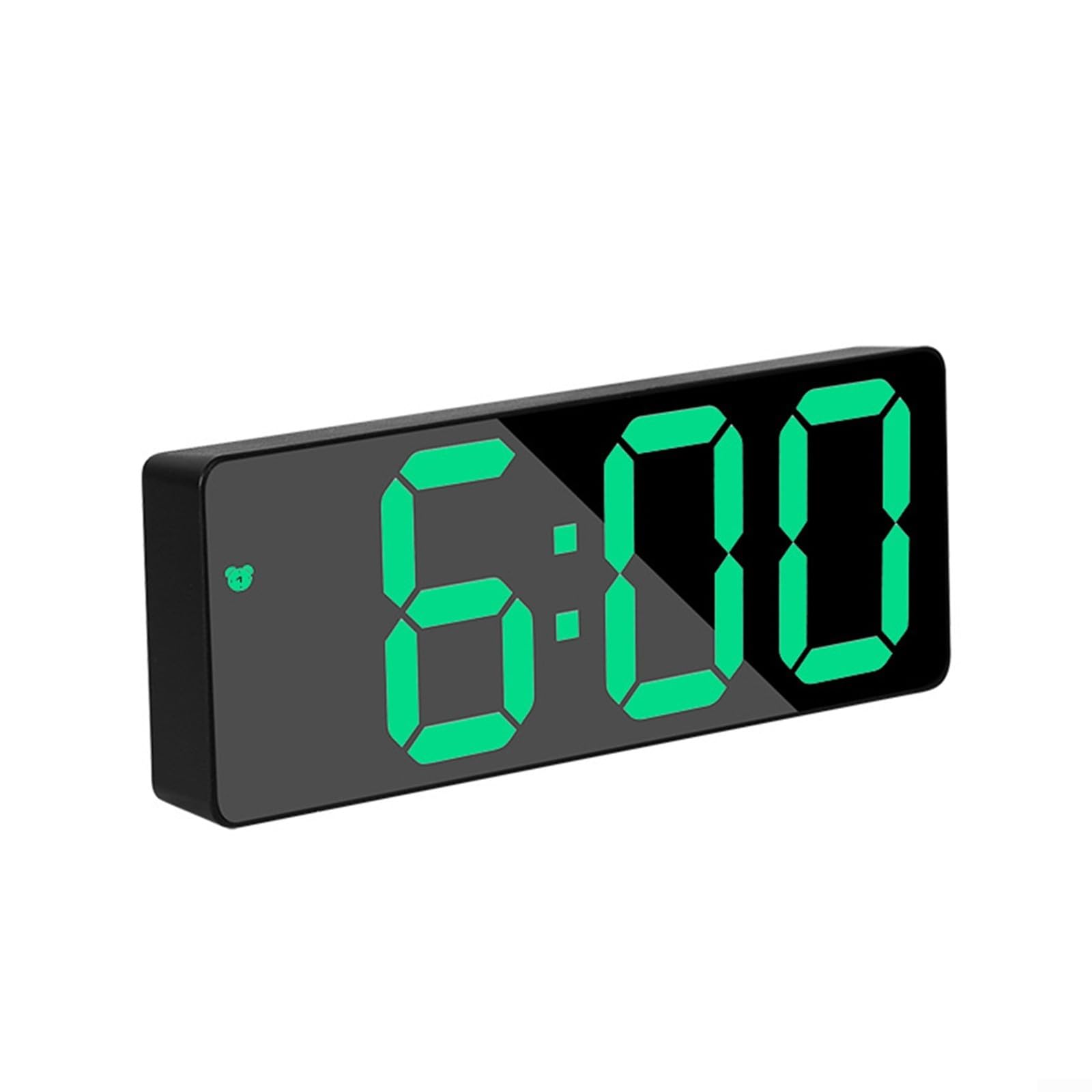 BlissfulAbode User Friendly Digital Alarm Clock with Large Display, Snooze Option, and Multi Function Features for Modern Living Spaces (green)