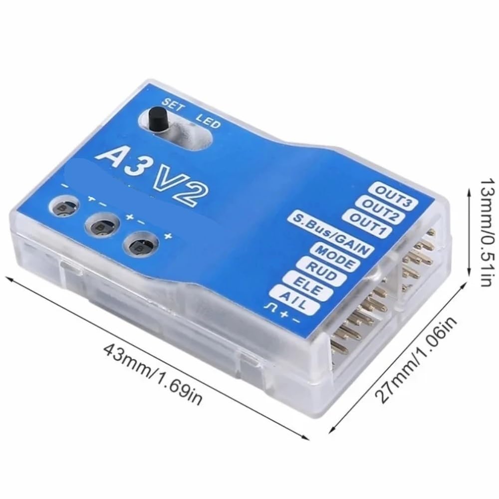 Stabilizzatore for controllore di volo for aereo giroscopico a 3 assi adatto for elicottero ad ala fissa ad ala fissa for aereo A3 V2 RC