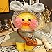 Bolukets Gelbe Ente Plüschpuppe Korean Netred Trägt Hyaluronsäure Kleine Gelbe Ente Puppe Lalafanfan Enten Plüsch weiches Spielzeug Geburtstagsgeschenk 30cm