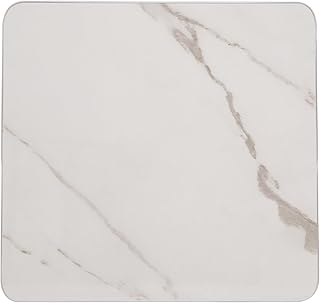 WPWSDWMX Reemplazo de Tablero para Mesa de RV, Accesorios para Autocaravanas, Cantos de Aluminio, Tablero Multicapa de Madera Maciza(White,80 * 80cm/31.5 * 31.5in)