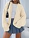 PRETTYGARDEN Cardigan Sweaters for Women Trendy Fall Fashion 2025 Long Sleeve Chunky Knit Cardigans Winter Clothing Outfits (Beige,Small)