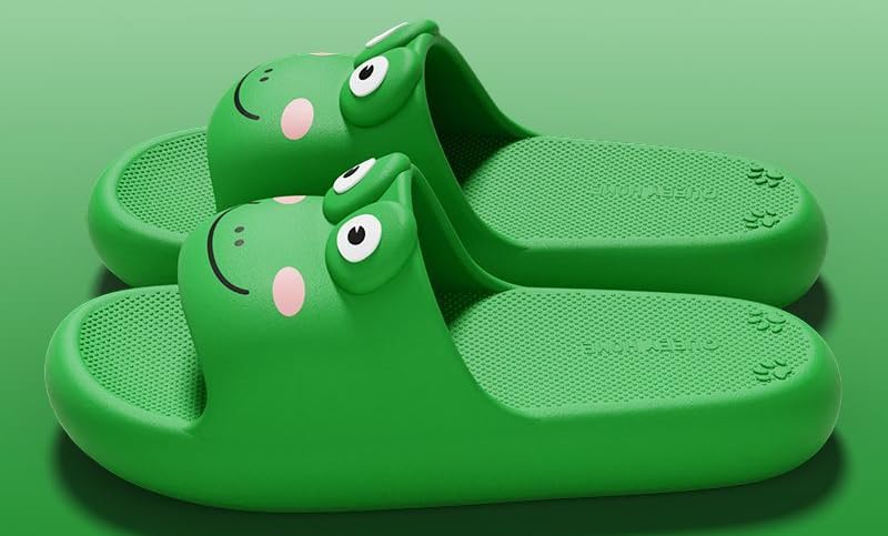Cute Kawaii Frog Pillow Slipper Cloud Slides Non-Slip Summer Slipper3