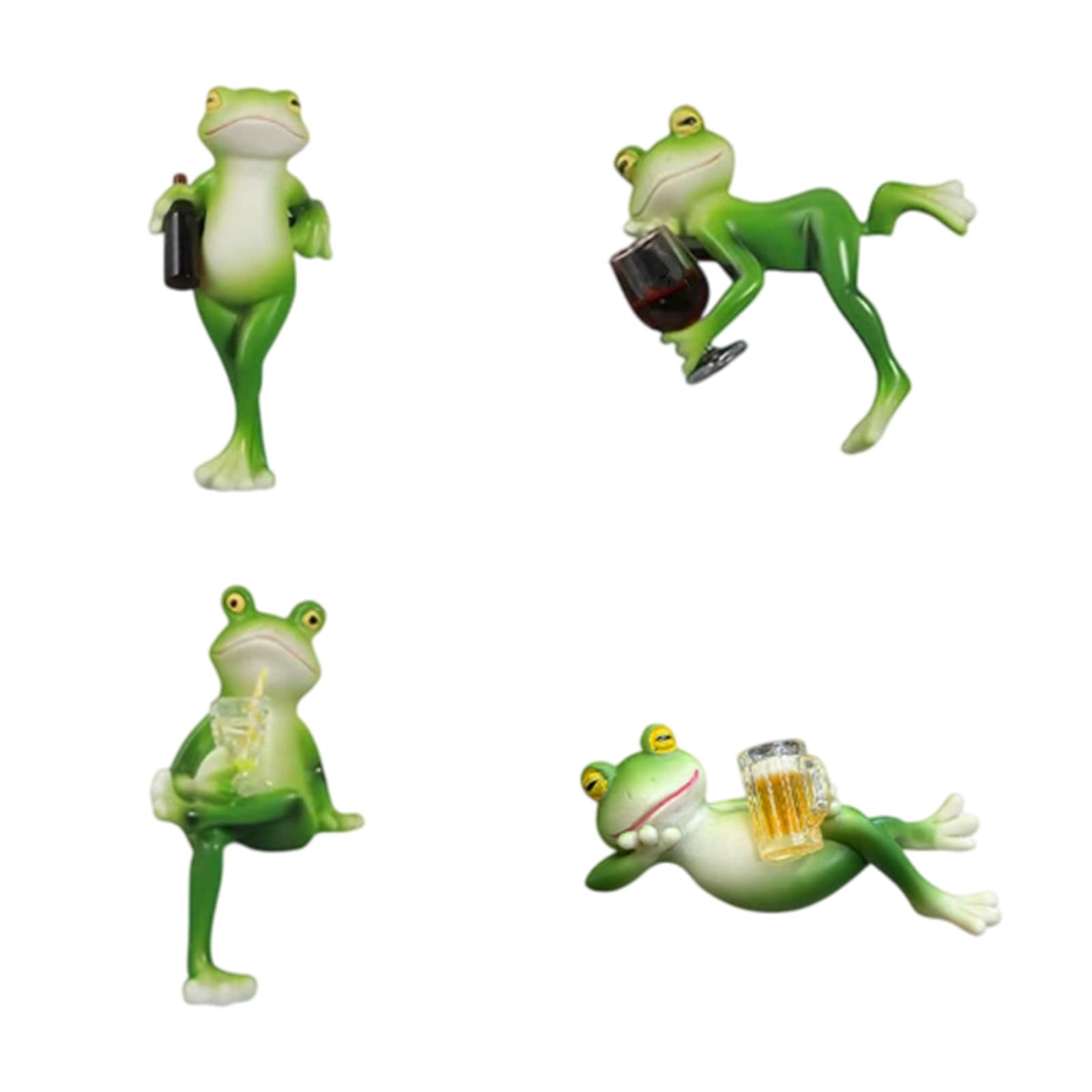Lerpwige Tipsy Frogs Statues Flower Pots Huggers Frogs Figurines Garden Decors Outdoor Plant Hangers For Yard Ornament Outdoor Plant Hanging
