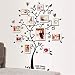 Tixiyu Autocollant mural Arbre généalogique – Cadre photo – Décollez et collez – Décoration murale amovible pour n'importe quelle pièce – 45 x 60 cm