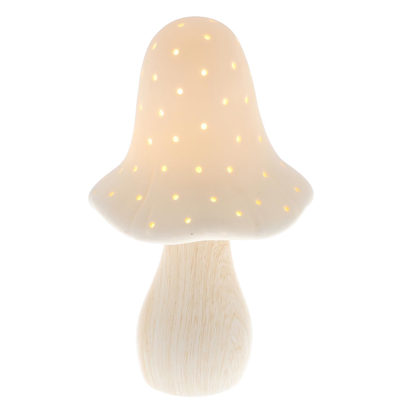Shudehill Giftware Cream Mushroom Glow Lamp - Various Shapes And Sizes (Button)