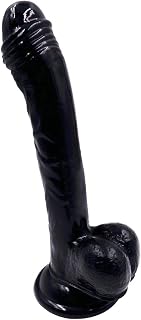 A32 - Consoladores clásicos (192g, Longitud: 7.67in, Diámetro: 1.37in) Consoladores realistas, Réplica de pene Ventosa súper fuerte con PVC médico, Color negro