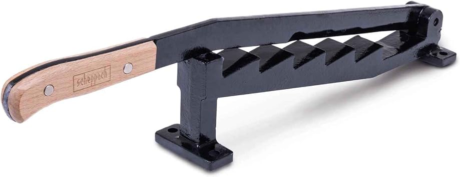 Scheppach Hand Log Splitter Chiping Knife | 220 mm Blade | Suitable for Logs from 90-340 mm | Lever Length 560 mm | for Small and Kindling | Easy Wall Mounting | Compact 135 x 85 x 590 mm
