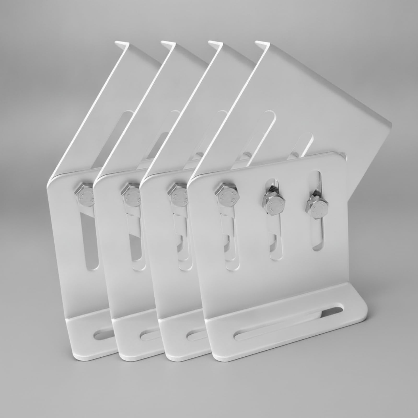 Kit di Fissaggio per Moduli Fotovoltaici con Profilo Alluminio Resistente Alle Intemperie per Uso Esterno su Roulotte E Yacht con Viti di Ancoraggio Robuste