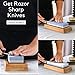 Sharp Pebble Complete Sharpening Stone Set- Dual Grit Whetstone 1000/6000 - Bamboo Leather Strop - Waterstone Knife Sharpener with Non Slip Bamboo Base, Angle Guide & Green Polishing/Honing Compound