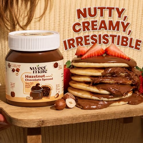 Image of Sweetmate Hazelnut Chocolate Spread - 300g | Sweetened with Jaggery | Chocolate Spread for Kids and Adults | Healthy Snack with No Preservatives and Palm Oil | Nutty & Creamy Choco Spread