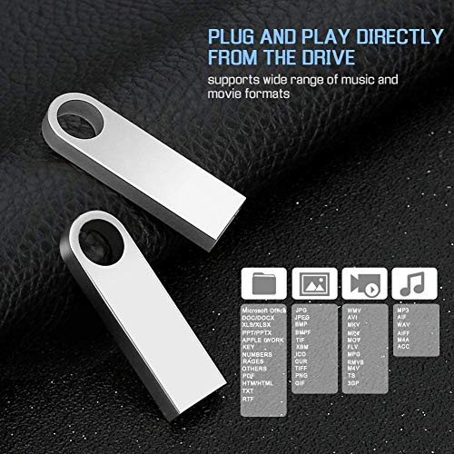 USB Flash Drive Thumb Drive Small Capacity Pen Drive Rotating USB Memory Stick Metal U Disk for Data Storage (2TB) - Thumbnail 2