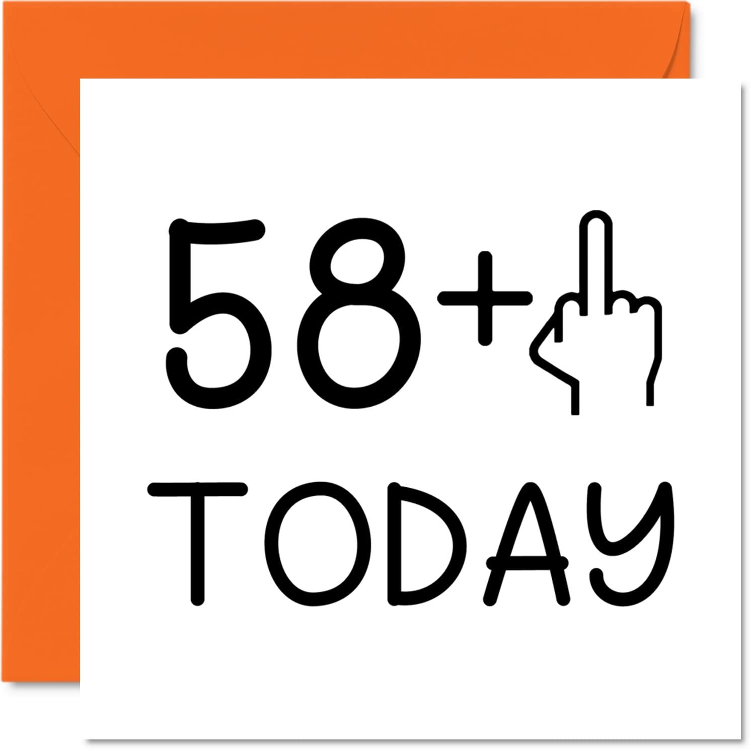 59th Birthday Card Funny for Women - Novelty Middle Finger - Rude Birthday Cards for Men, 145mm Greeting Cards, Joke Banter Cards Mum Dad Grandad Granny Nanny Auntie Uncle