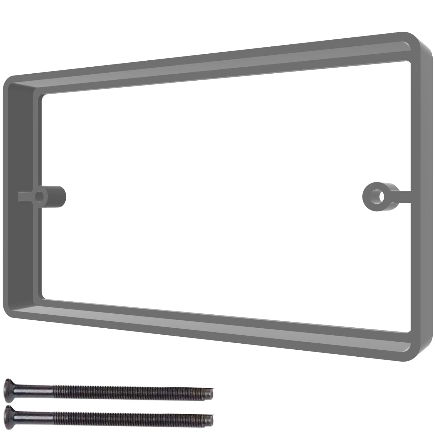 15mm 2 Gang Socket Extender Wall Box Spacer UK Back Box Frame (Grey)