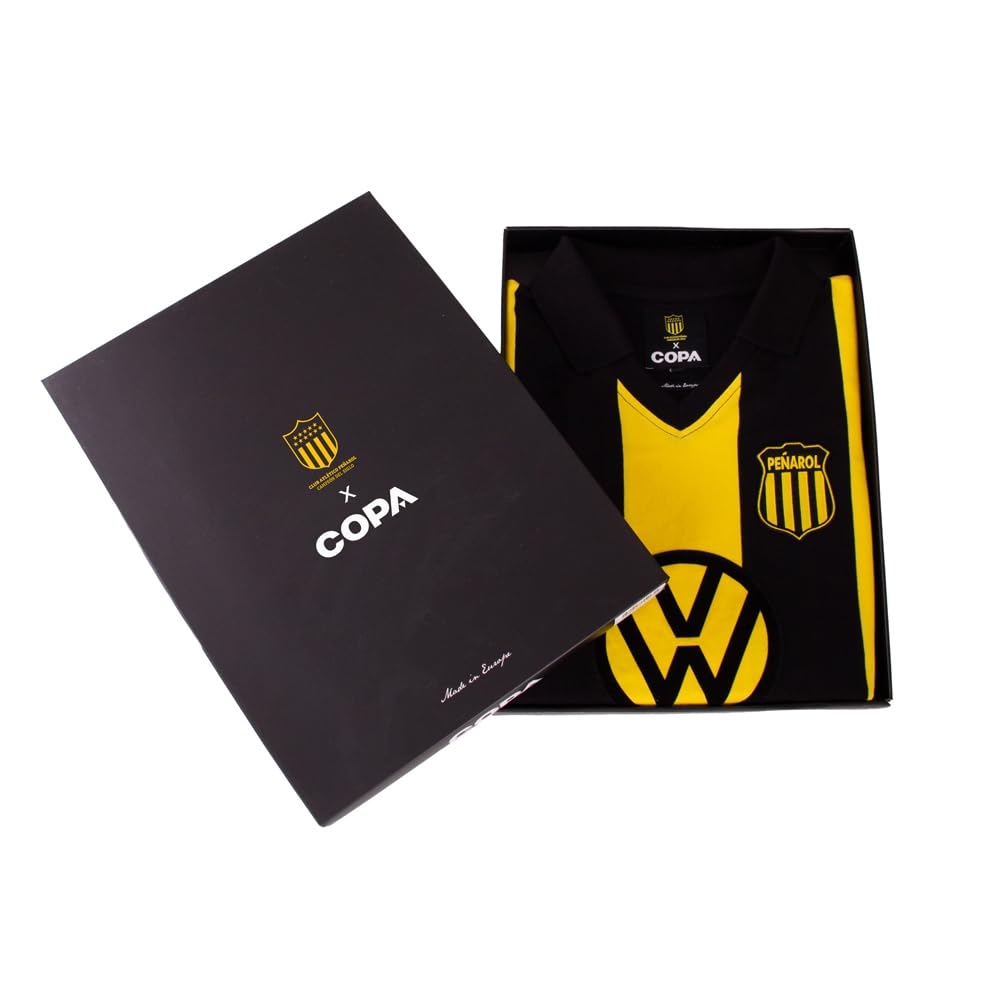 COPA - Maglia retrò - Calcio - Uomo - CA Penarol 1987 - Giallo - 50% Cotone – 50% Poliestere